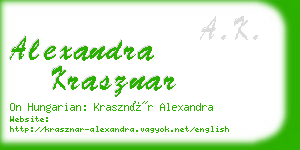 alexandra krasznar business card